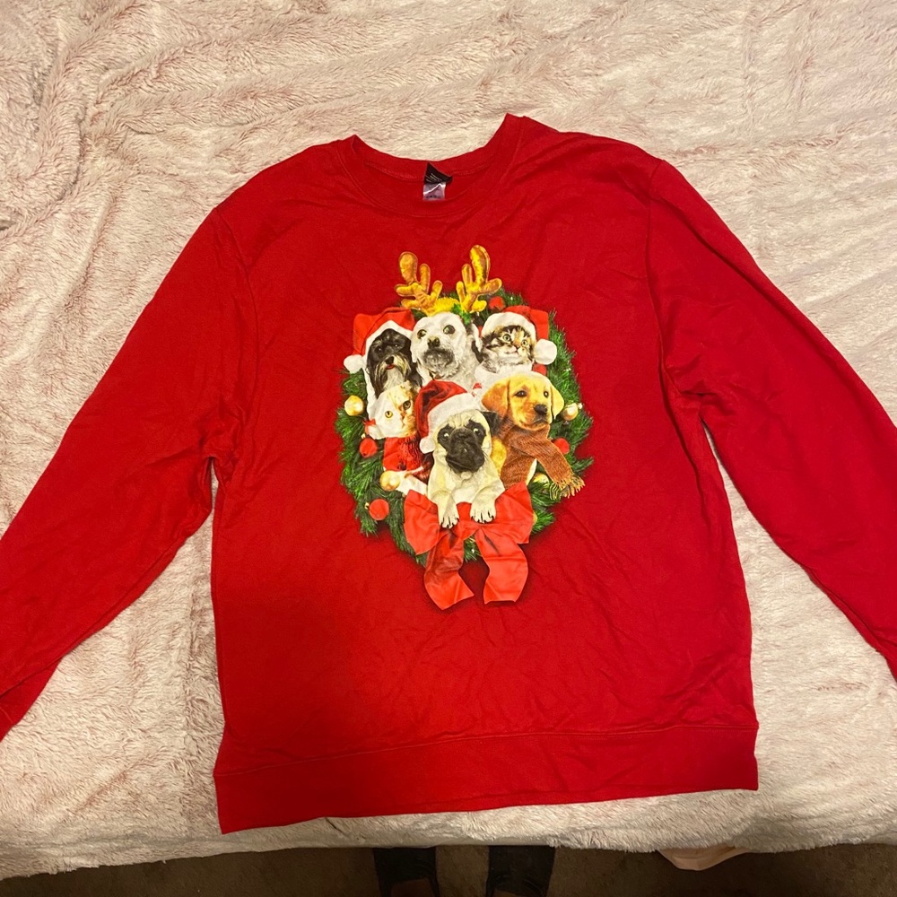 Red “Ugly” Christmas Pullover